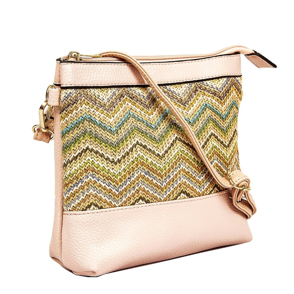 Women's Leather cross body bag with Ethnics design